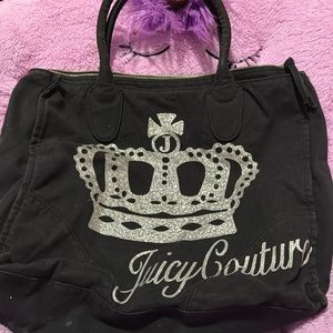 🩶🩶🩶🖤🖤🖤Vintage original, juicy couture, tote bag with silver crown 👑